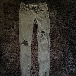 Old Navy Distressed Black Skinny Jeans